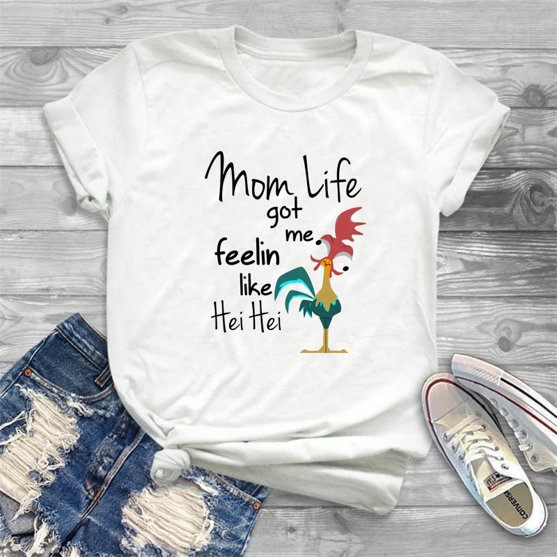 Новая футболка женская Mom Life Got Me Feelin Like Hei shirt Moana для мамы рубашка жизни забавные
