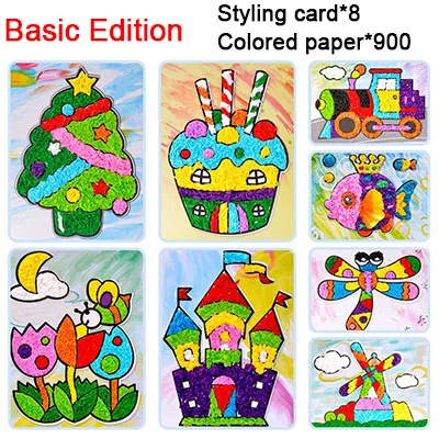 Basic Class 3 в 1 дети липкая бумага Живопись 3D DIY ручной работы Искусство ремесло липкая живопись игрушки для детей детский сад Игрушки для раннего обучения - Цвет: Basic Class
