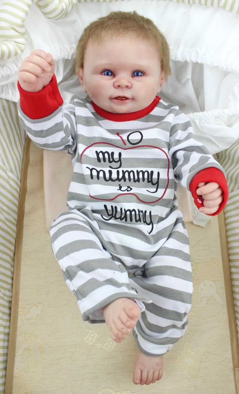 Полноразмерная силиконовая кукла реборн 55 см игрушки реалистичный игровой домик