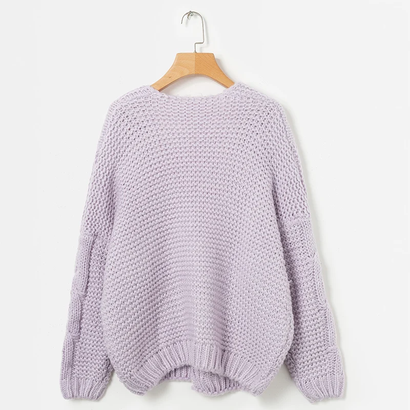 Kostlich 2018 New Arrival Women Solid Color Cardigans Sweater High Quality Full Sleeves Open Stitch Knitted Streetwear |