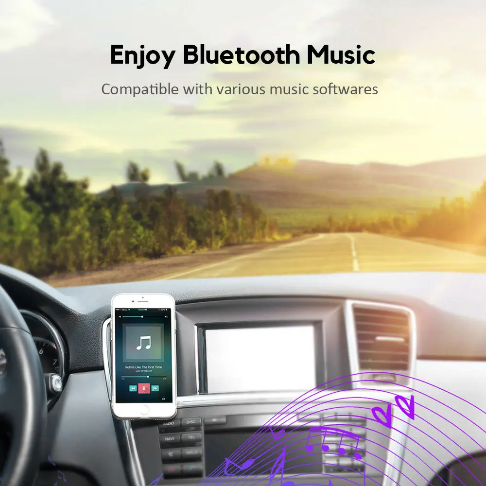 Baseus Bluetooth 4 2 MP3 автомобиля Dual USB Зарядное устройство 3.4A быстрой зарядки