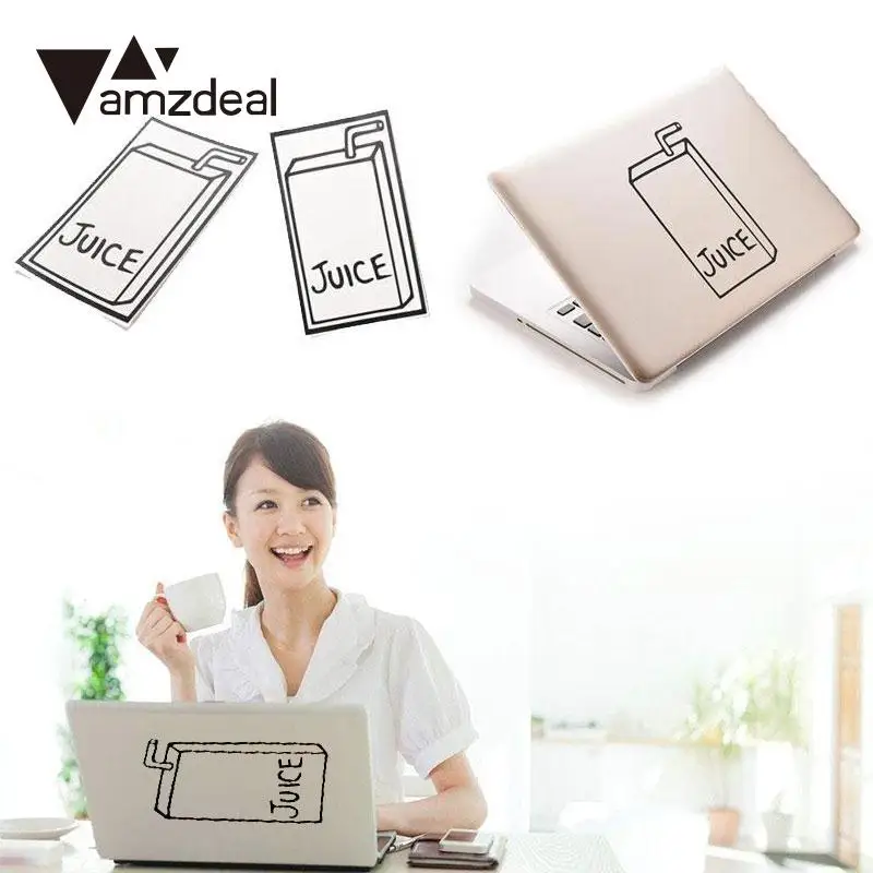 Amzdeal общая черная ПВХ декоративная переводная Наклейка для MacBook сок Светильник