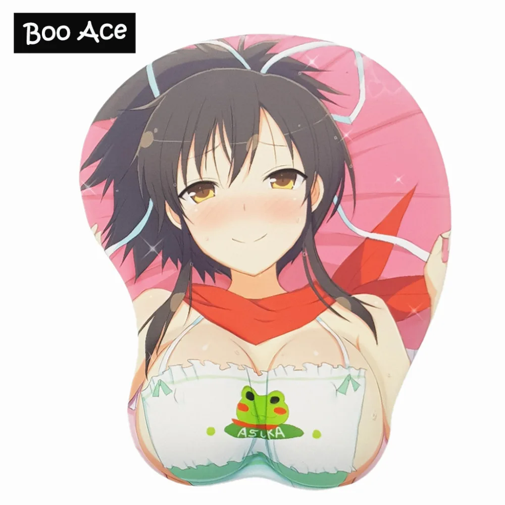 Senran Кагура Asuka аниме 3d Oppai Мышь коврик для мышки|wrist rest|mouse pad wrist restanime |