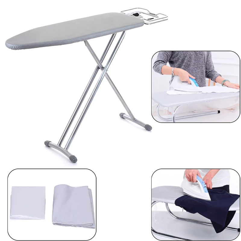 

2 Sizes Home Universal Silver Coated Padded Ironing Board Cover & 4mm Pad Thick Reflect Heavy Heat Reflective Scorch Resistant