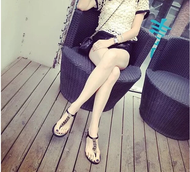 In the summer of 2014 new harajuku female flat with student han edition black clip toe shoes tide restoring ancient ways | Обувь