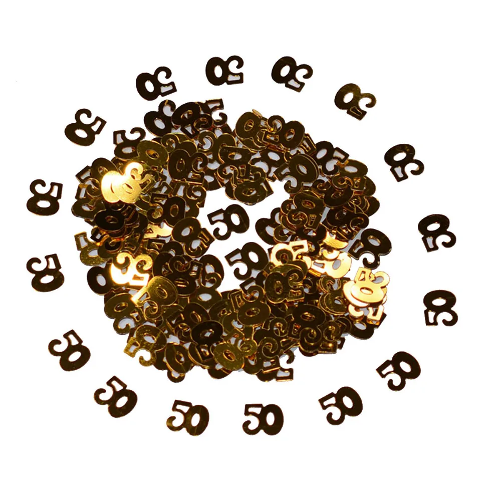 60g Happy Birthday Confetti Gold Digitals 16 18 30 40 50 60 Party Table Scatter Sprinkle Decorations | Дом и сад