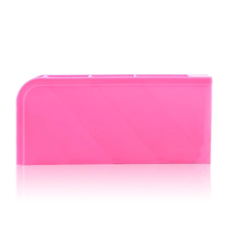 

4pcs Candy colors 4 grids storage box makeup organizer Desktop plastic box case for stationery sundries home decor
