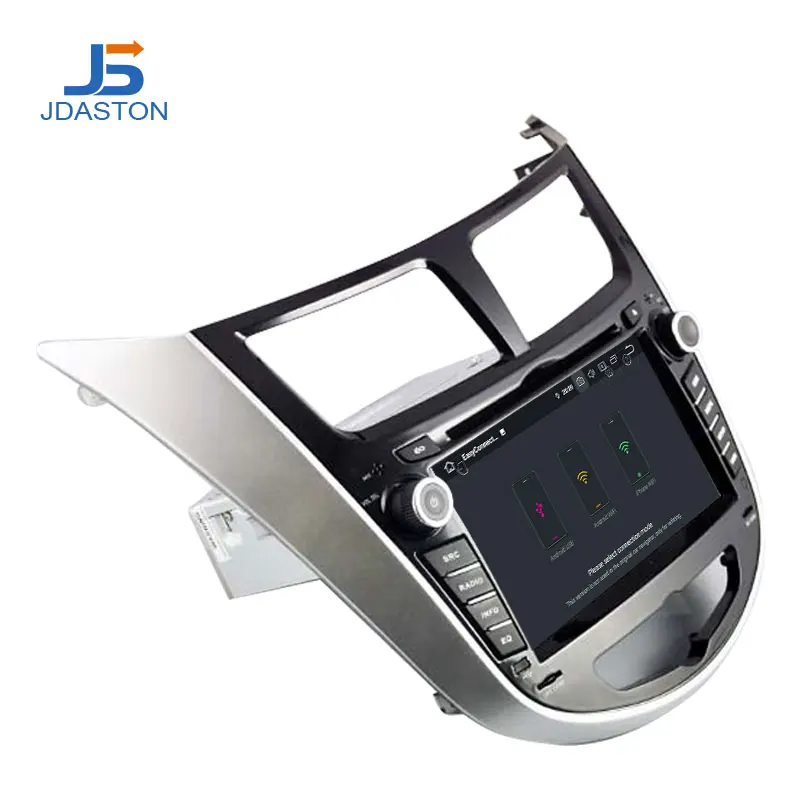 Автомобильный DVD плеер JDASTON Android 10 0 для Hyundai Solaris accent Verna i25 Wi Fi мультимедиа GPS стерео