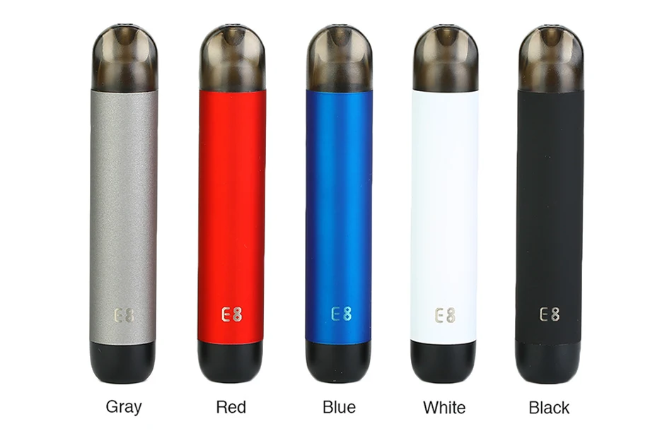Стартовый набор Heavengifts E8 Pod для JDI 350mAh Встроенный аккумулятор с 1,2 мл многоразового использования Pod E-cigs Vape vs DRAG Nano