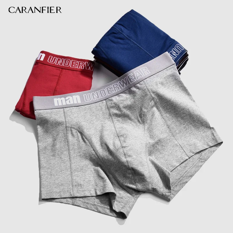 CARANFIER, 6 шт., мужские эластичные хлопковые длинные боксеры, средняя талия, большие размеры, мужское нижнее белье, дышащие мужские брендовые боксеры, M-XXXL