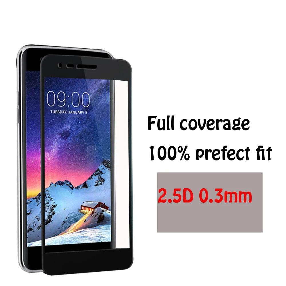 Цветное закаленное стекло 2.5D с полным покрытием для LG K8 2017 X240/ K10 X300 защита экрана