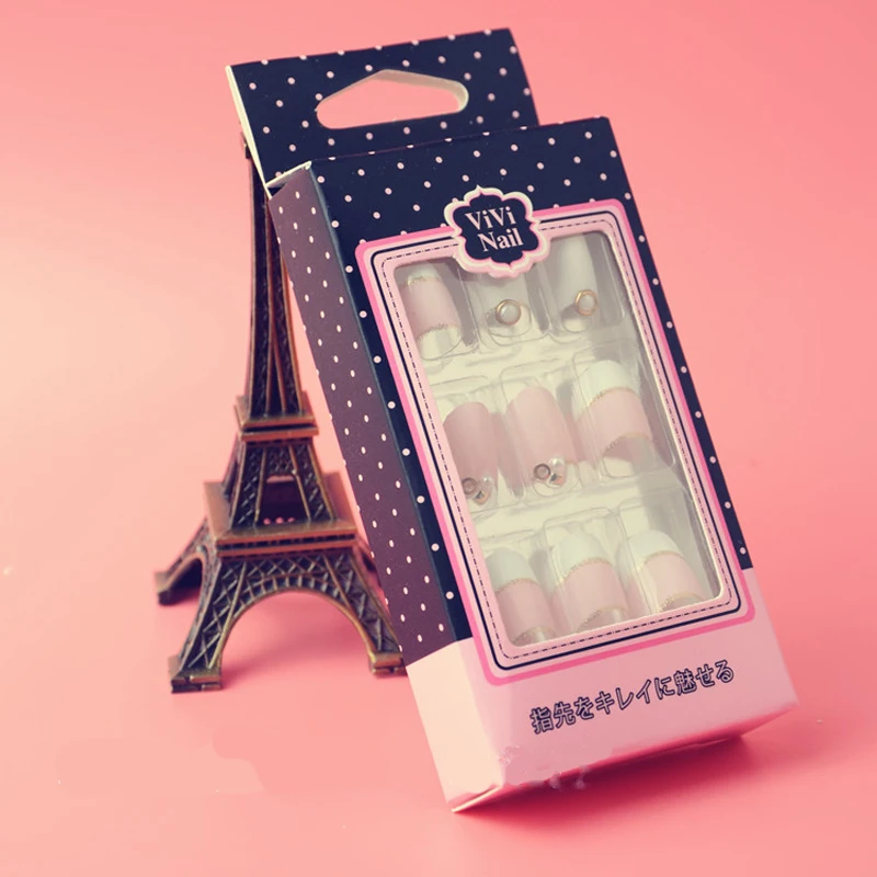 3D Украшенные Новое поступление свет Цвет Ложные Типсы Короткие Поддельные