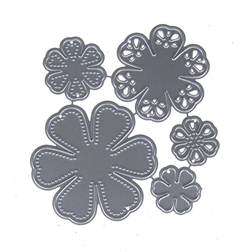 Adv one 4 шт. сшитые цветы цветение трафарет ремесло металлические режущие штампы