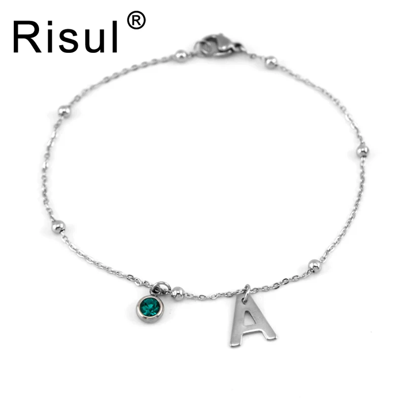 Женский браслет Risul со знаками Зодиака с буквами алфавита luckystone Rolo цепочка
