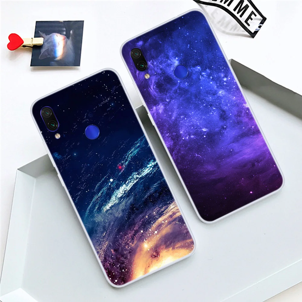 

Silicone Case For Xiaomi Redmi Note 7 Soft Phone Case Space Print For Redmi Note 7 Pro Clear bumper For Xiaomi Redmi 7A 7 Case