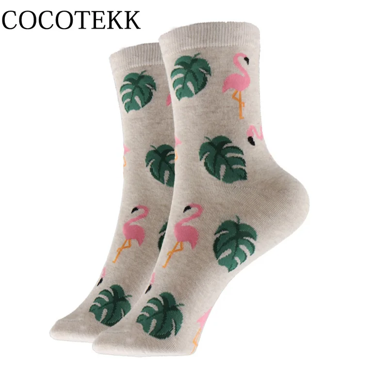 COCOTEKK Harajuku/корейские модные женские носки из чесаного хлопка; носки с лисой, ананасом, авокадо, бананом, фруктами; забавные Женские носочки в подарок