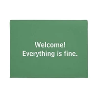 welcome everything is fine doormat home decoration entry non slip door mat rubber washable floor home rug carpet