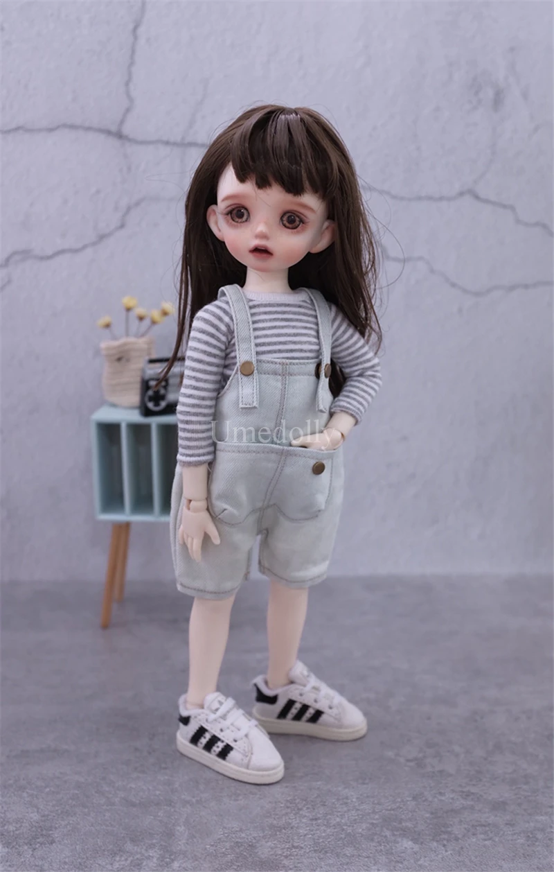 1 шт. высокое качество 1/6 BJD YOSD джинсовые комбинезоны на подтяжках для Blyth, Azone, Licca, Pullip Кукла Одежда Аксессуары