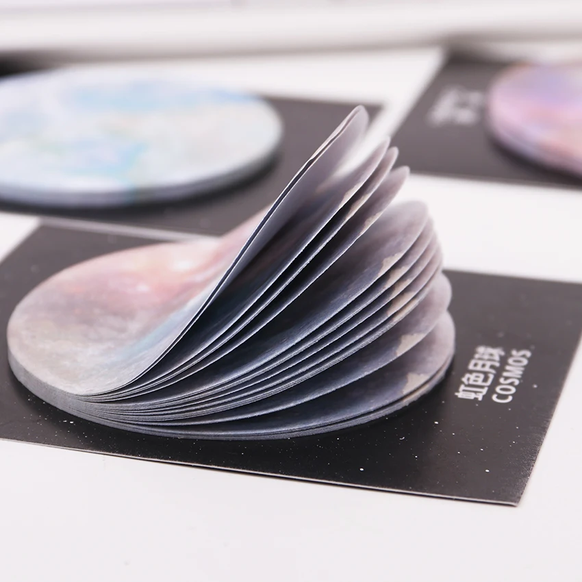 1 шт. (30 листов) блокнот с изображением планеты клейкие заметки Kawaii Cute Planet бумажный