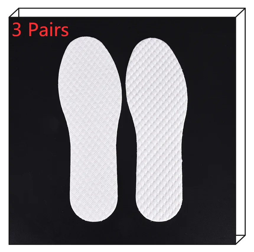 

3 Pairs/Pack Shoes Insoles Foot Re Disposable Comfortable Pulp Inserts Insoles For Men Women White Color