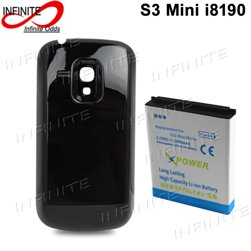 Высокая Ёмкость 3900 мАч Расширенный Батарея + обложка чехол для samsung Galaxy S3 Мини GT