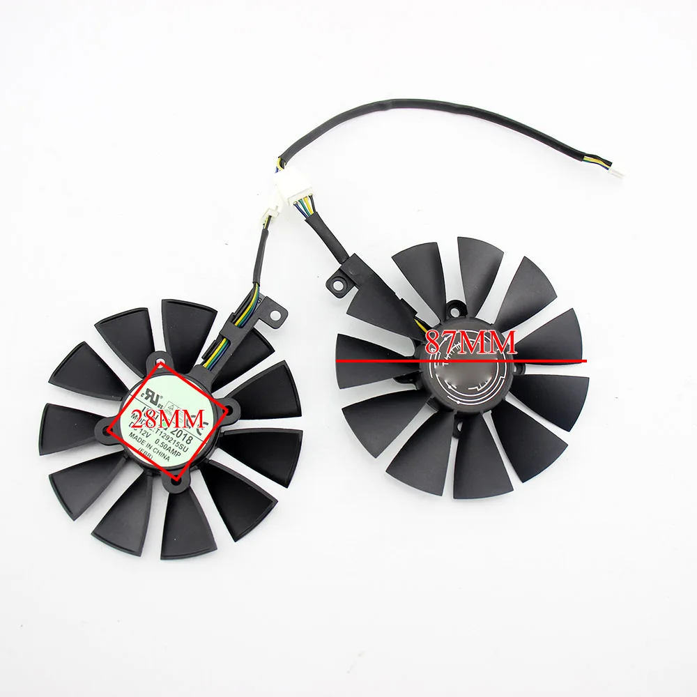 Вентилятор охлаждения 87 мм для ASUS GTX1060 1070 Ti RX 470 570 580 графическая карта T129215SU
