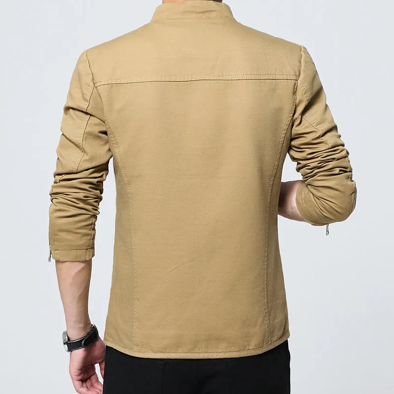 

Vogue Nice New Spring Brand Men Jacket Fashion Stand Collar Casual Slim Jacket Men Zipper Coat Outwear Asian Size M-7XL