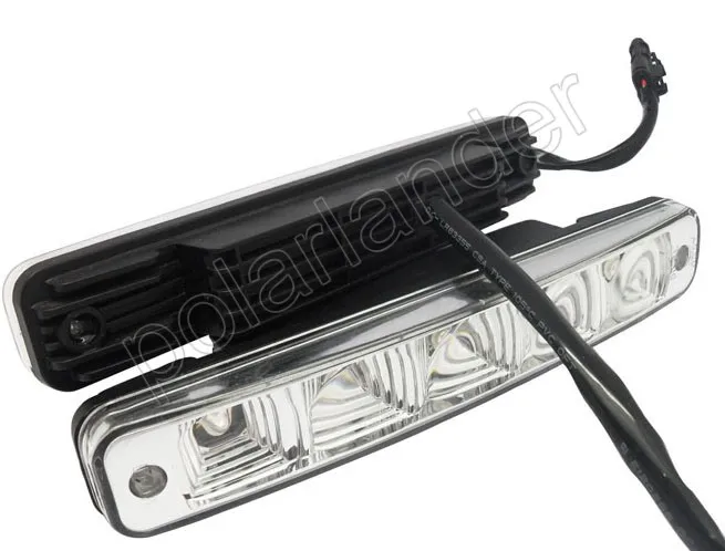 Новейшие Автомобильные дневные ходовые огни 2 шт./компл. 5 LED DRL Белый