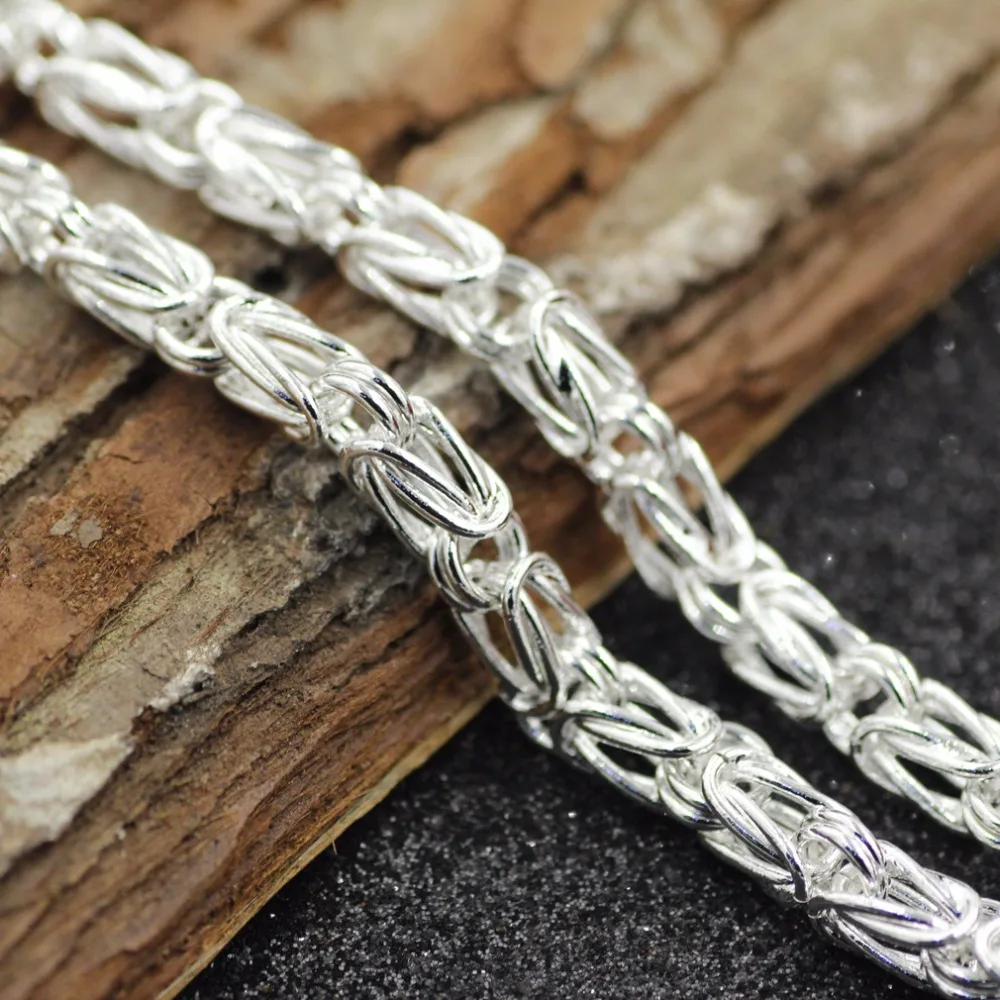 Мужское ожерелье из серебра 100% пробы 5 мм 20 дюймов|jewelry making|sterling silver necklace925 sterling