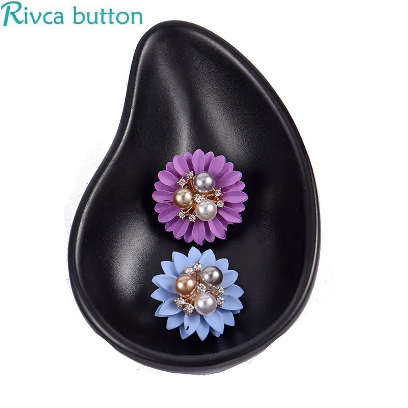 D04394 Rivca Snap Ginger Button 18 мм Цветок Модные ювелирные изделия кнопки кожаные браслеты