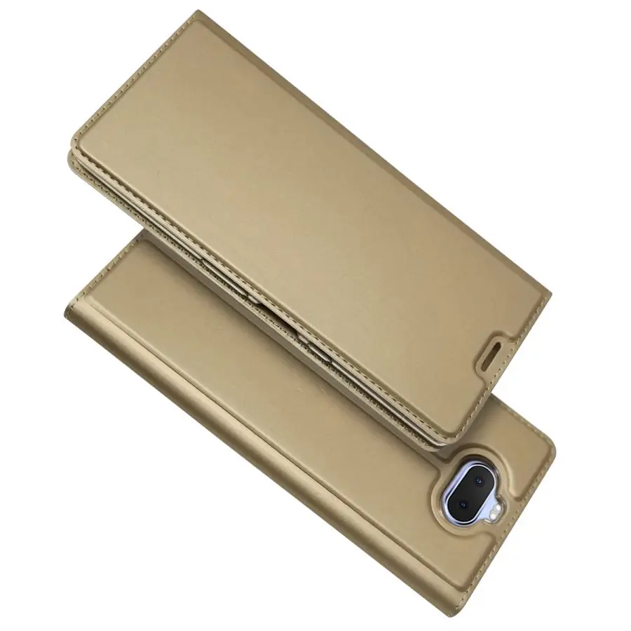 Gold Кожаный чехол s, чехлы для sony Xperia 10/Xperia 10 Plus, чехол для sony Xperia XA3, ультра Магнитный Флип-бумажник, чехол для телефона, s кожа - Цвет: Gold