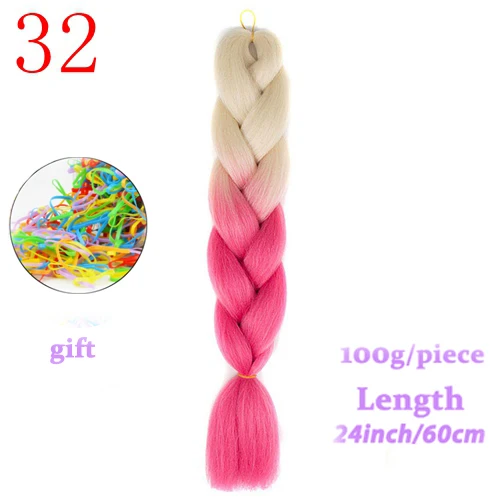 #530 MERISIHAIR, 24 дюйма, Омбре, огромные косы, синтетические плетеные волосы, вязанные крючком волосы для женщин - Цвет: #530