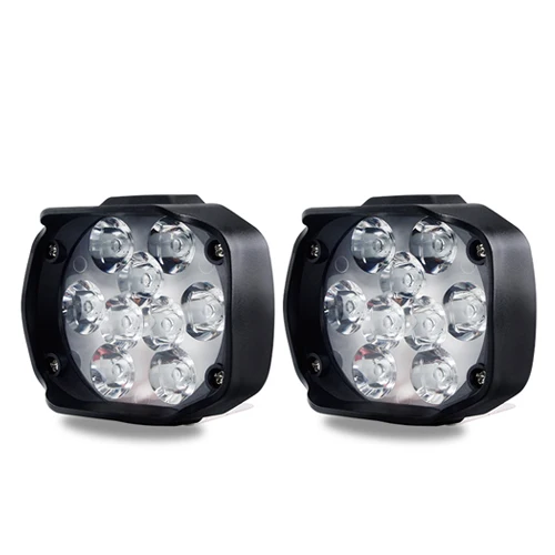 2PCS VOOVOO светодиодный рабочий светильник 15 Вт 1500LM мото мотоциклы 9 светодиодный головной светильник скутеры противотуманный светильник рабочий Точечный светильник 6500K Белый DC 9-85V - Цвет: 2PCS