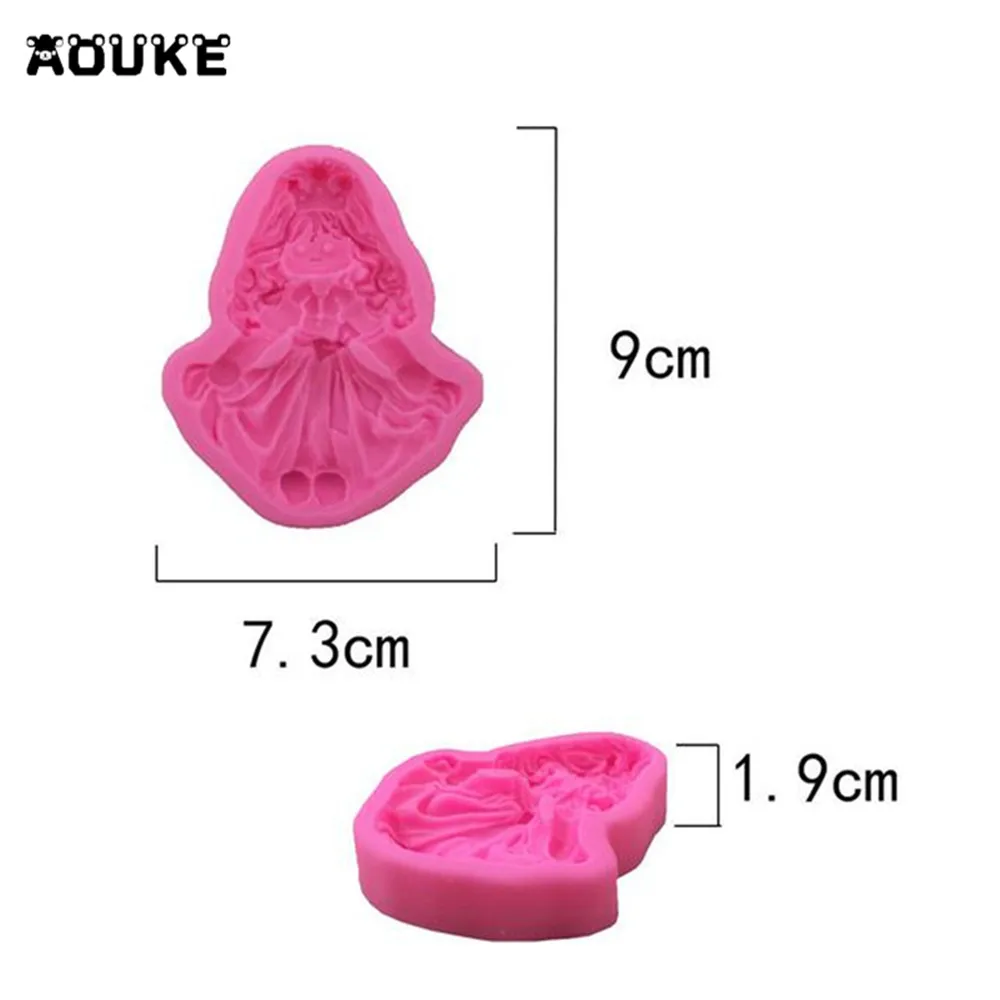 Кукла Принцесса невеста Девушка Форма помадка торт Силиконовая форма шоколада