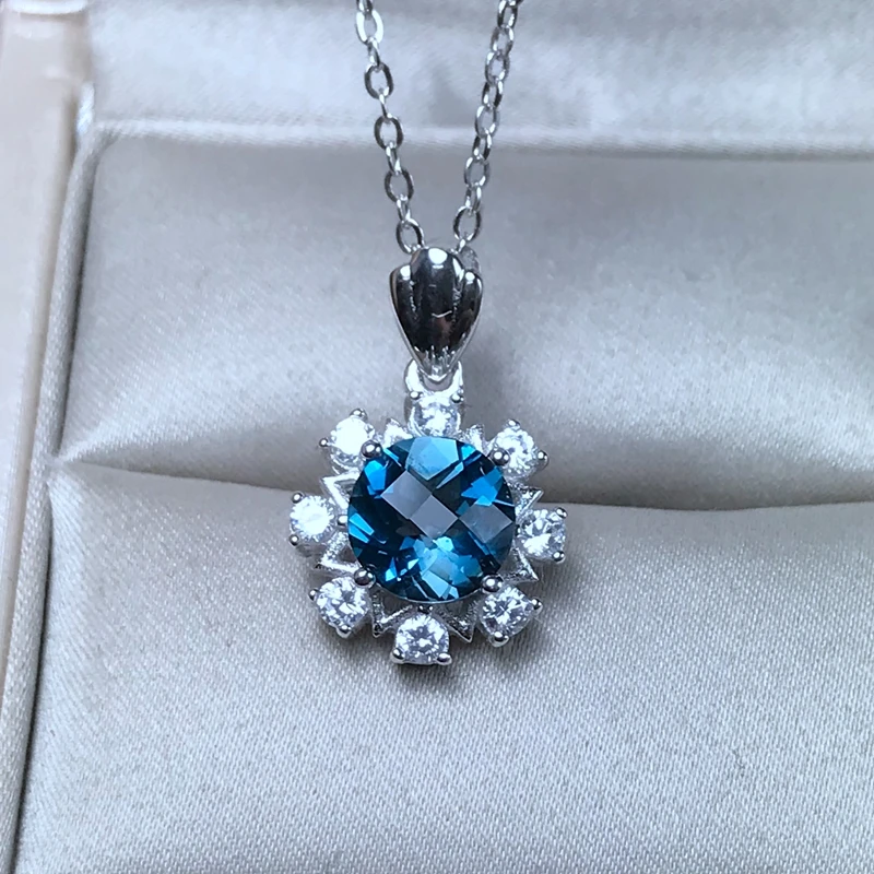 

Topaz Necklace 925 silver mine area shipment new product design lady Pendant