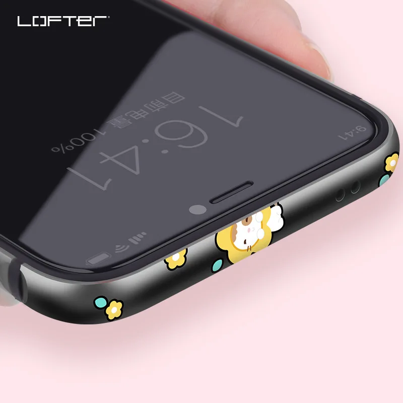 Мультяшный металлический бампер для iPhone XS MAX чехол для iPhone X XS мультяшная алюминиевая рамка Защитный чехол силиконовый анти-падение