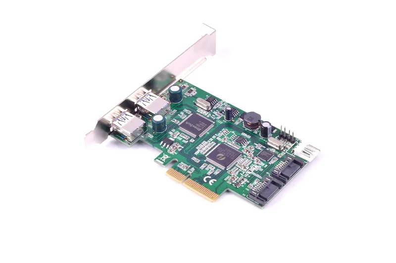 Внешняя карта расширения PCI-E x4 на 2 порта SATA3.0 6 ГБ + сверхскоростная USB 3 0 ASMedia 1061 etron