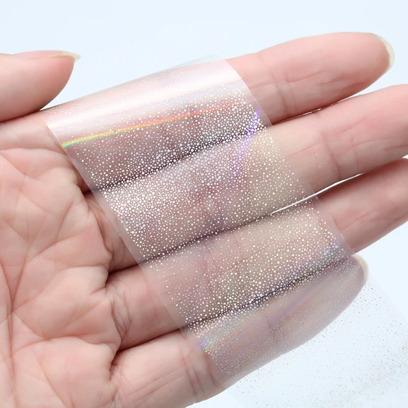 100 см x 4 лазерный блеск прозрачная Нейл-арт переводная Фольга наклейка DIY