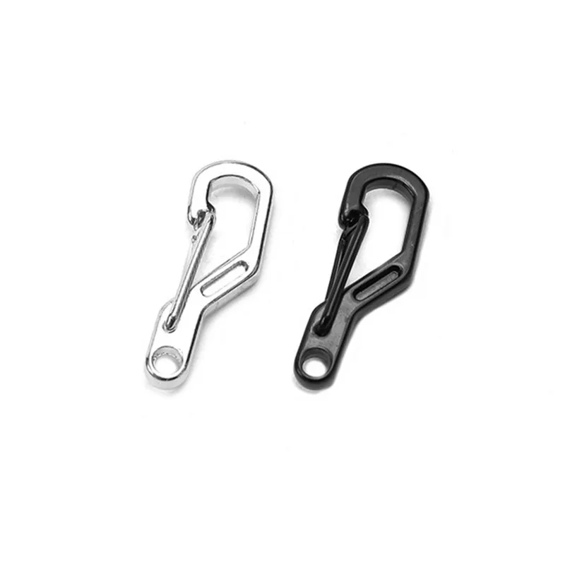 

10pcs EDC Camping TEC Steel Mini Carabiners Buckle Hook D-type Buckle Keychain Fast Climbing Outdoor Portable Gadget Survival