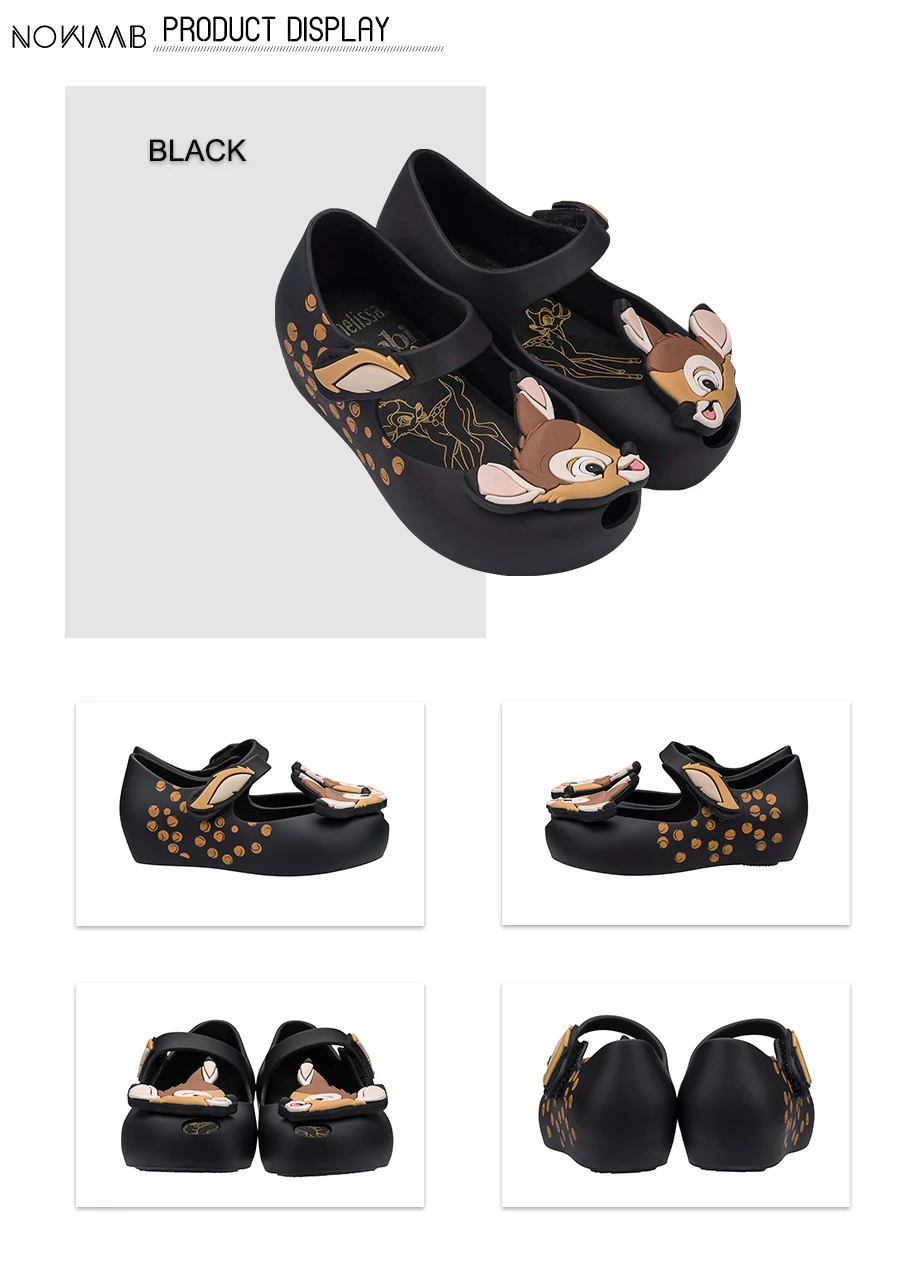 Mini Melissa Bambi; Новинка года; летняя прозрачная обувь для мальчиков и девочек; нескользящие прозрачные сандалии для девочек; Детские пляжные сандалии для малышей