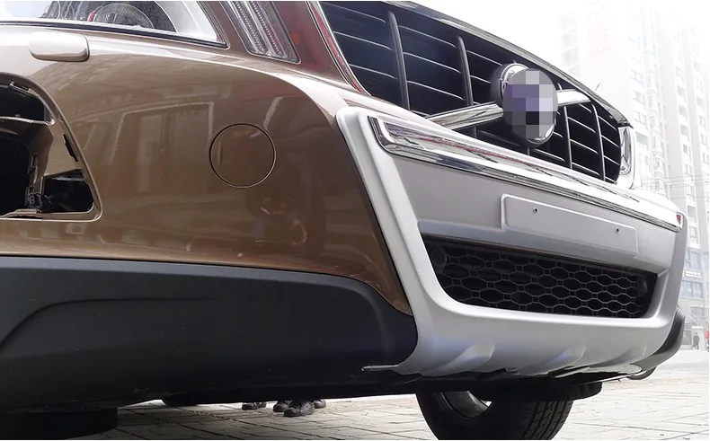 Передний + задний бампер защитная противоскользящая пластина для Volvo XC60 2010 2011 2012