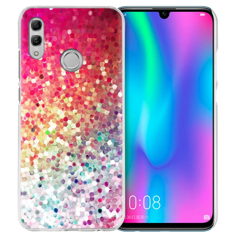 Декоративный блестящий красный чехол для huawei Honor 8X Y9 9 10 Lite Play 8C 8S 8A Pro V20 20i 10i Y6 Y7 Жесткий ПК чехол для телефона