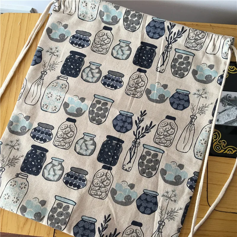 YILE хлопковый льняной рюкзак на шнурке для путешествий обувь сортированная сумка