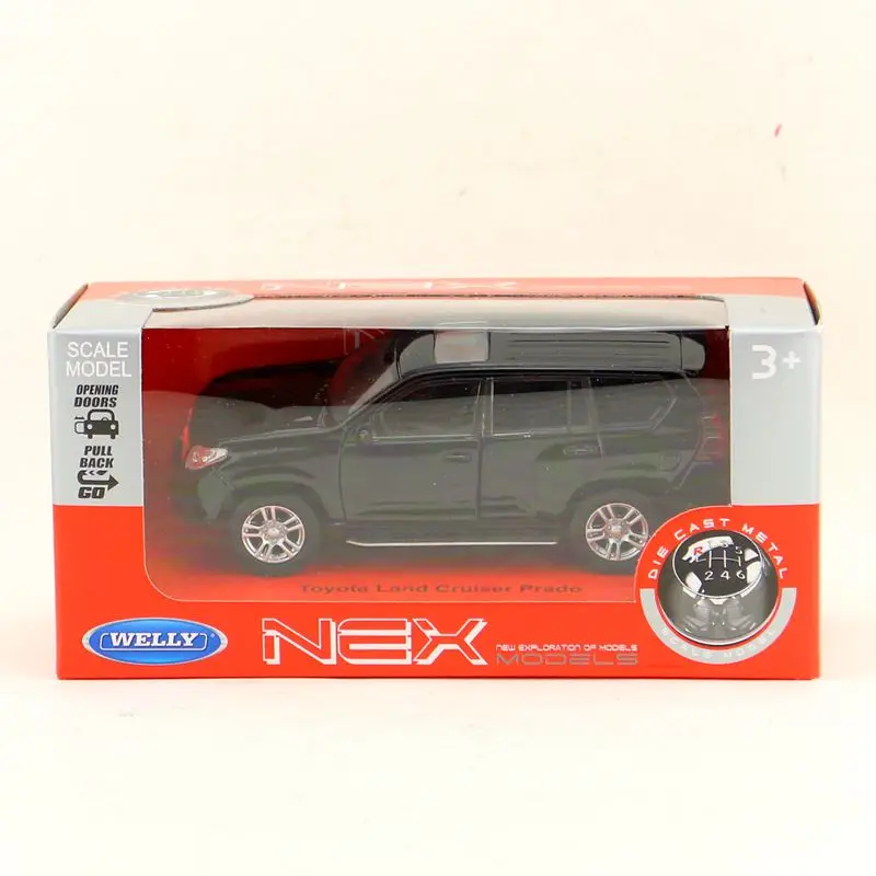 WELLY 1/36 детские игрушки Toyota Land Cruiser Prado Металлическая Автомобильная игрушка для