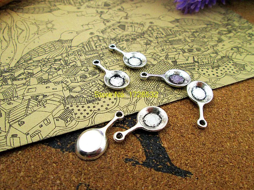 25 шт 22 мм x 10 античные серебряные сковороды подвески|charm pendant|fry pan charmssilver charm pendant |