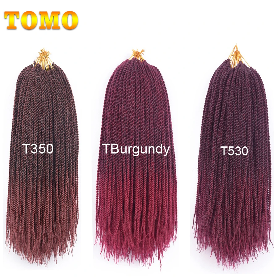 TOMO волосы 30 прядей 1" 16" 1" 20" 2" омбре синтетические Сенегальские вьющиеся волосы 100 настоящие маленькие вязанные крючком косички для наращивания волос