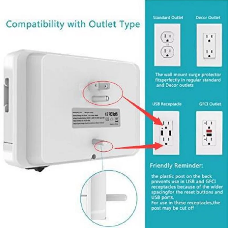 Умная розетка Портативный Путешествия адаптер розетки 3AC США 3USB QC3.0 быстрой
