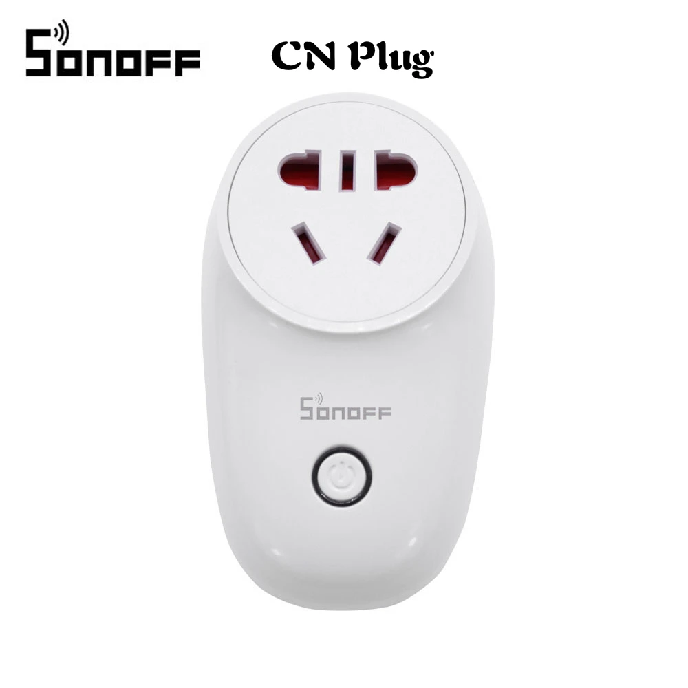Sonoff S26 CN Sonoff S26 Базовая WiFi умная розетка AU/CN/EU/UK/US Беспроводная вилка умный дом переключатель приложение с Alexa Google Assistant - Комплект: Sonoff S26 CN
