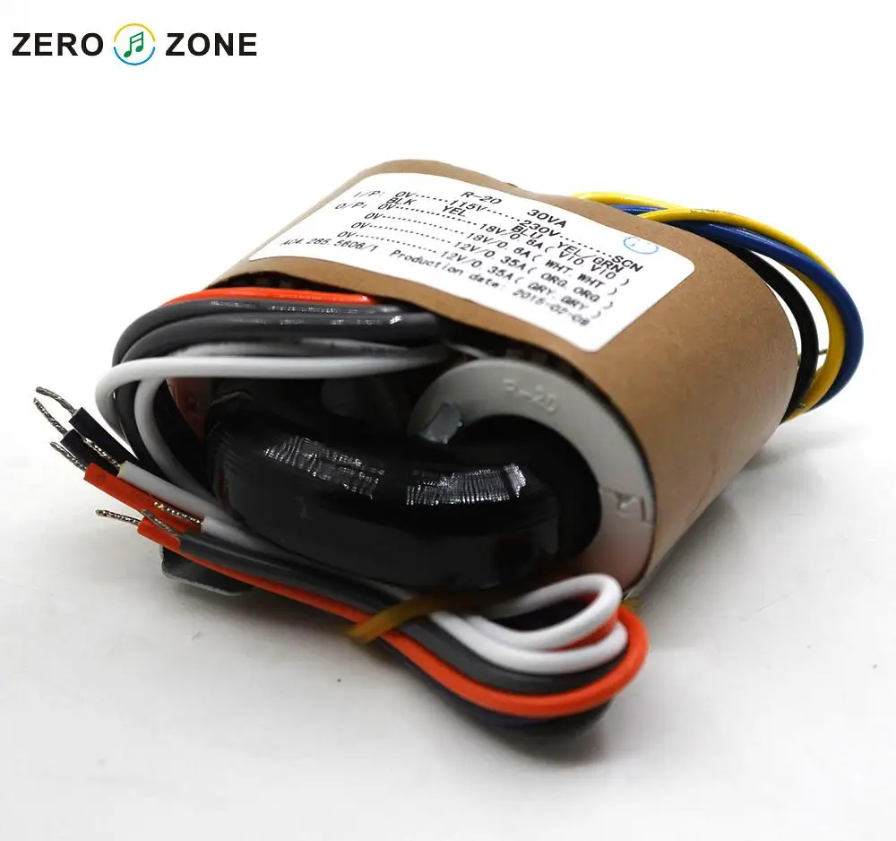 Трансформатор ZEROZONE 30VA Dual 18V 12V R type 30W * 2 + трансформатор для аудио|r-type transformers|transformer
