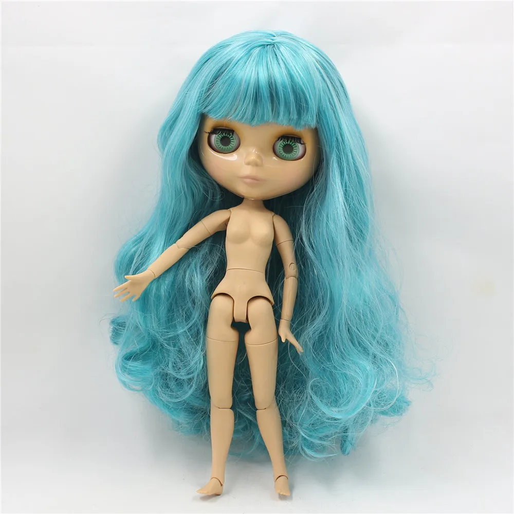 Ледяной DBS шарнирная кукла Blyth Длинное Зеленое Aquamarince смесь белого цвета волос с